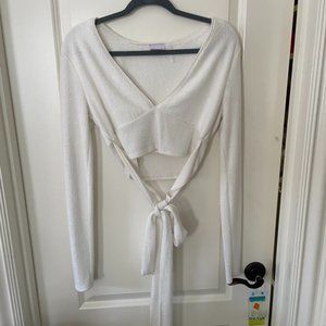 Urban Outfitters white long sleeve top
